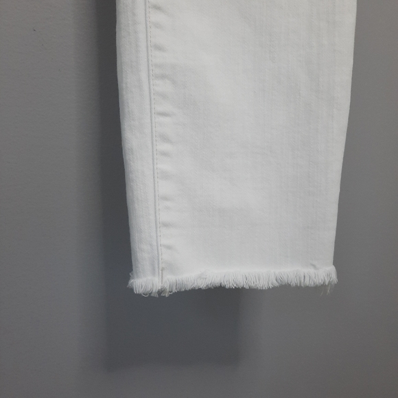 Madewell Alley Straight Distressed Raw Hem White Jeans size 29 - Picture 3 of 16